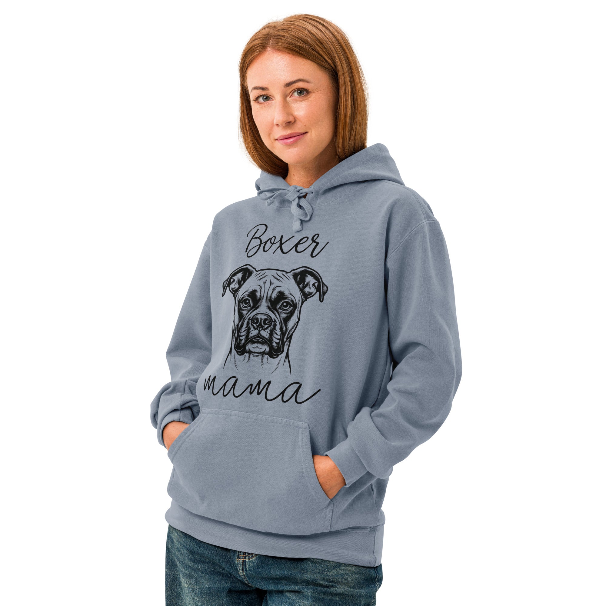 Boxer Mama Mode Unisex Garment-dyed Hoodie .