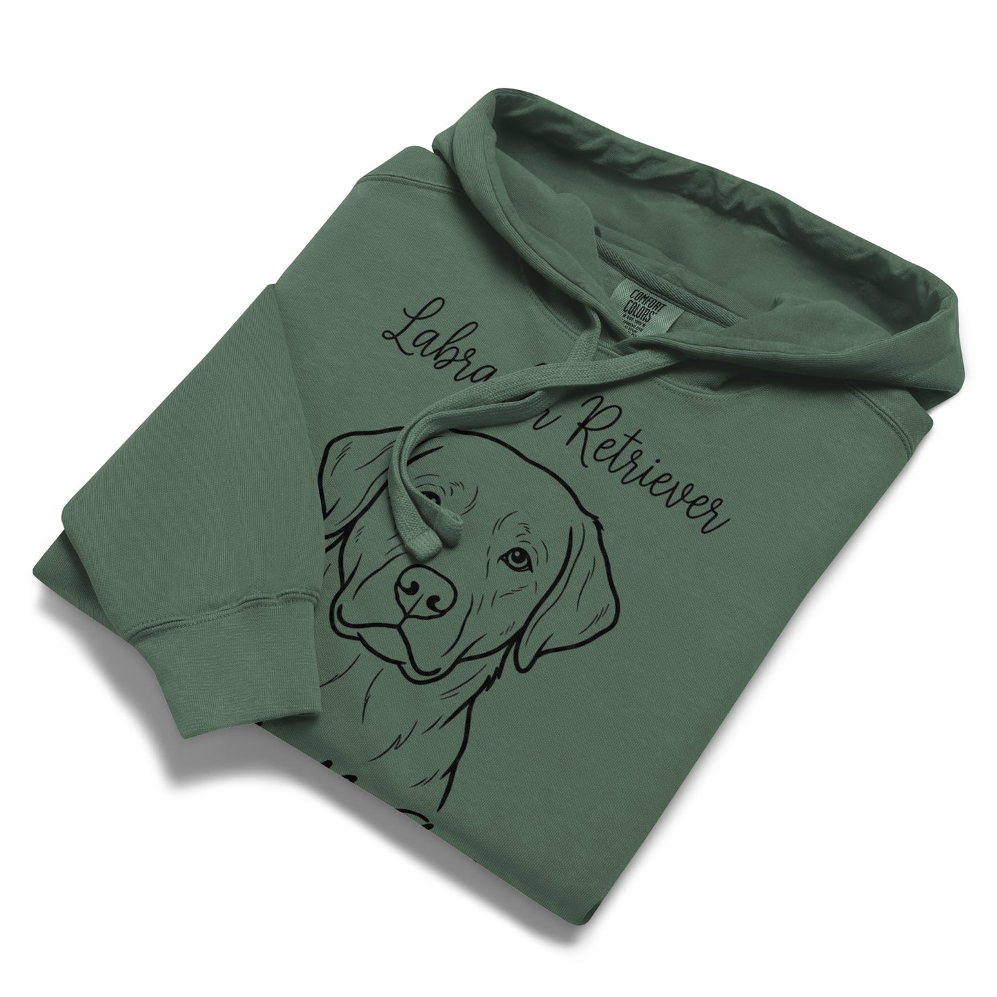 Labrador Retriever Mama Mode Garment-dyed Hoodie .