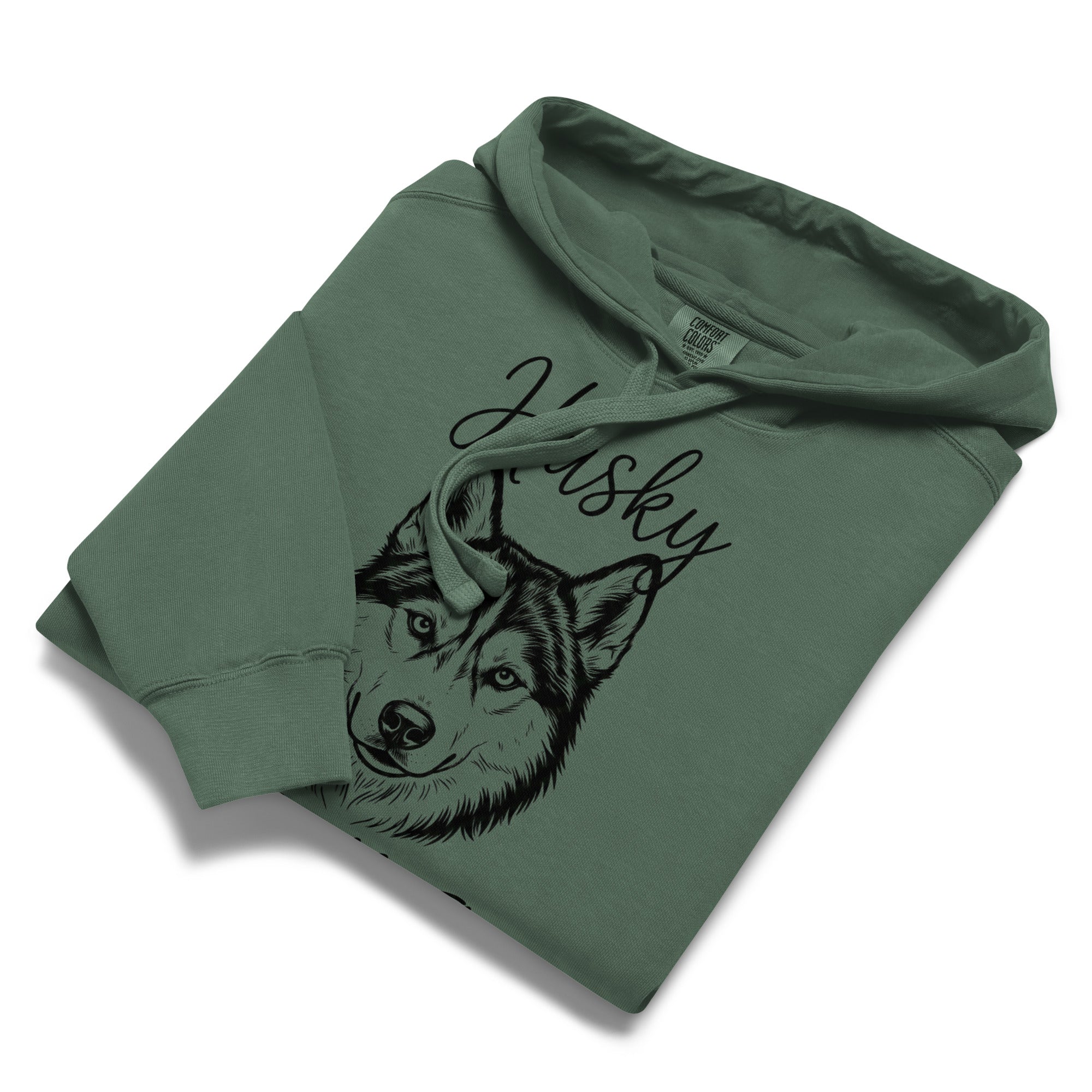 Husky Mama Mode Garment-dyed Hoodie .