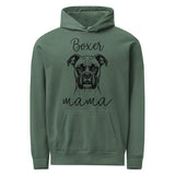 Boxer Mama Mode Unisex Garment-dyed Hoodie . Blue Spruce