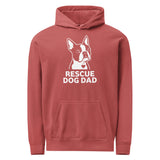 Rescue Dog Dad Garment-Dyed Hoodie . Crimson