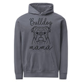 English Bulldog Mama Mode Garment-dyed Hoodie . Denim