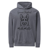 German Shepherd Mama Mode Garment-dyed Hoodie . Denim