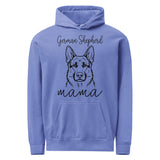 German Shepherd Mama Mode Garment-dyed Hoodie . Flo Blue