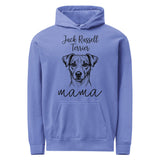 Jack Russell Terrier Mama Mode Garment-dyed Hoodie . Flo Blue