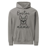 Boston Mama Mode Garment-Dyed Hoodie . Grey