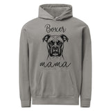 Boxer Mama Mode Unisex Garment-dyed Hoodie . Grey