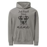 Jack Russell Terrier Mama Mode Garment-dyed Hoodie . Grey