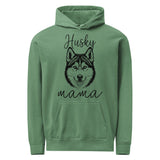 Husky Mama Mode Garment-dyed Hoodie . Light Green