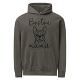 Boston Mama Mode Garment-Dyed Hoodie . Pepper