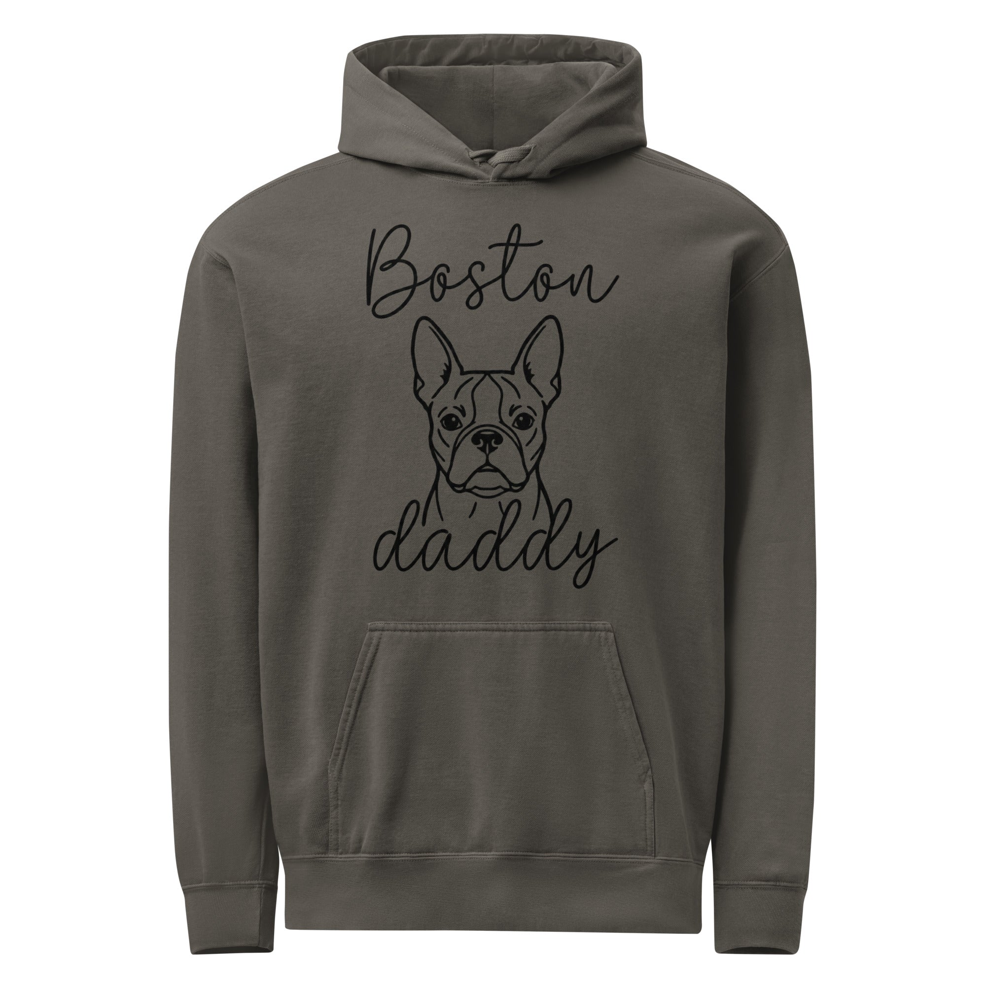 Boston Daddy Mode Garment-Dyed Hoodie . Pepper