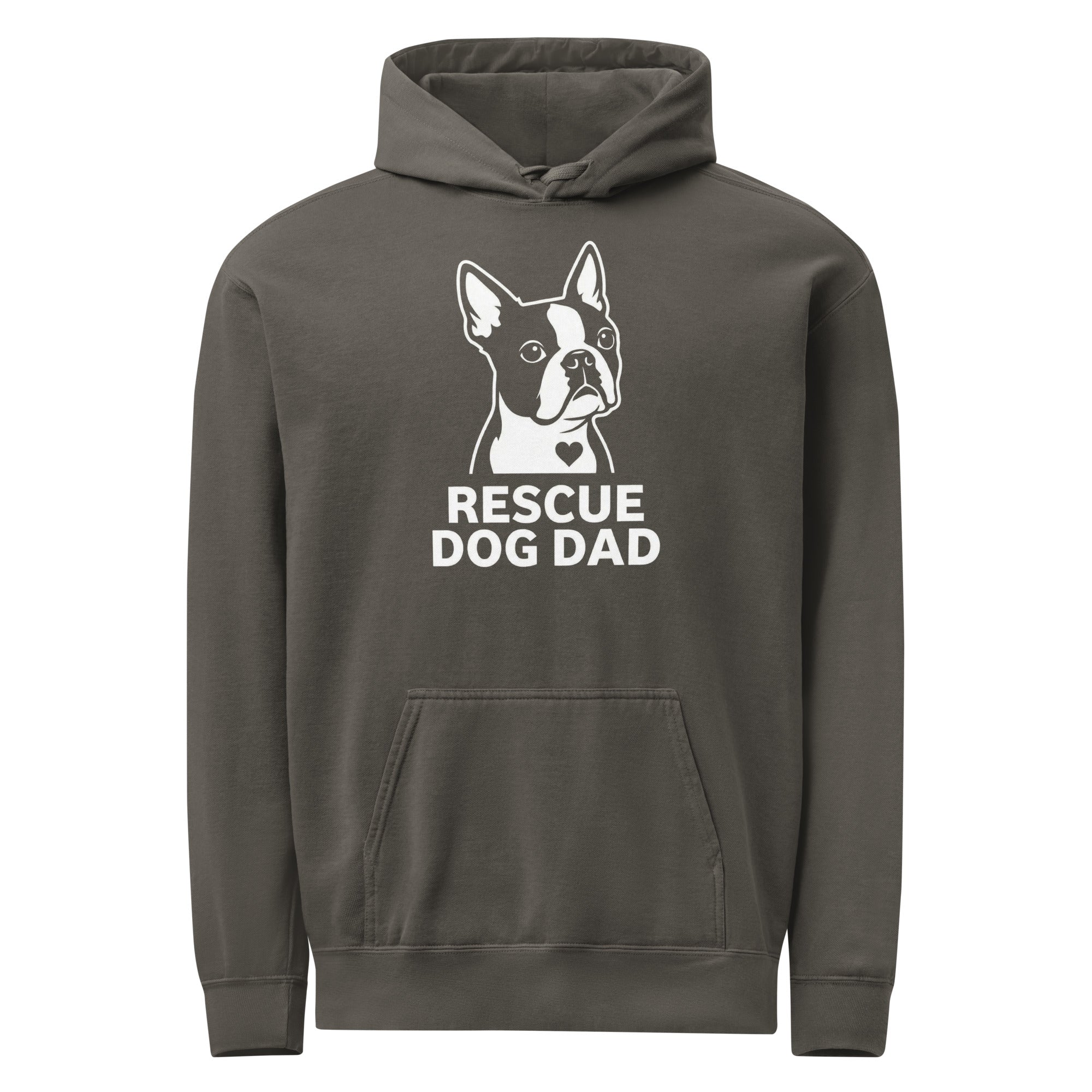 Rescue Dog Dad Garment-Dyed Hoodie . Pepper