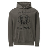 Dachshund Mama Mode Garment-dyed Hoodie . Pepper