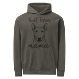 Bull Terrier Mama Mode Garment-dyed Hoodie . Pepper