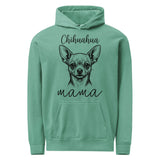Chihuahua Mama Mode Garment-dyed Hoodie . Seafoam