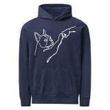 Dog Fist Bump Unisex Garment-Dyed Hoodie . True Navy