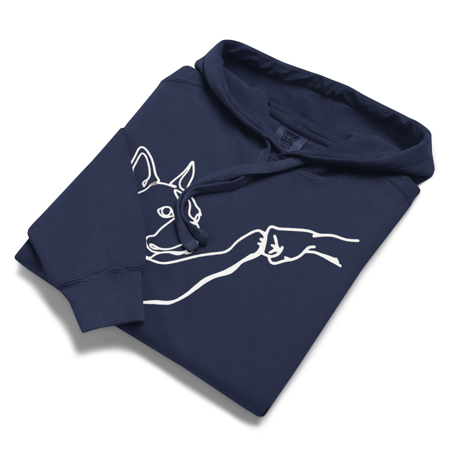 Dog Fist Bump Unisex Garment-Dyed Hoodie .