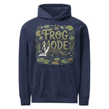 Frog Mode Boston Terrier Dog Frog Legs Unisex Garment-Dyed Hoodie . True Navy