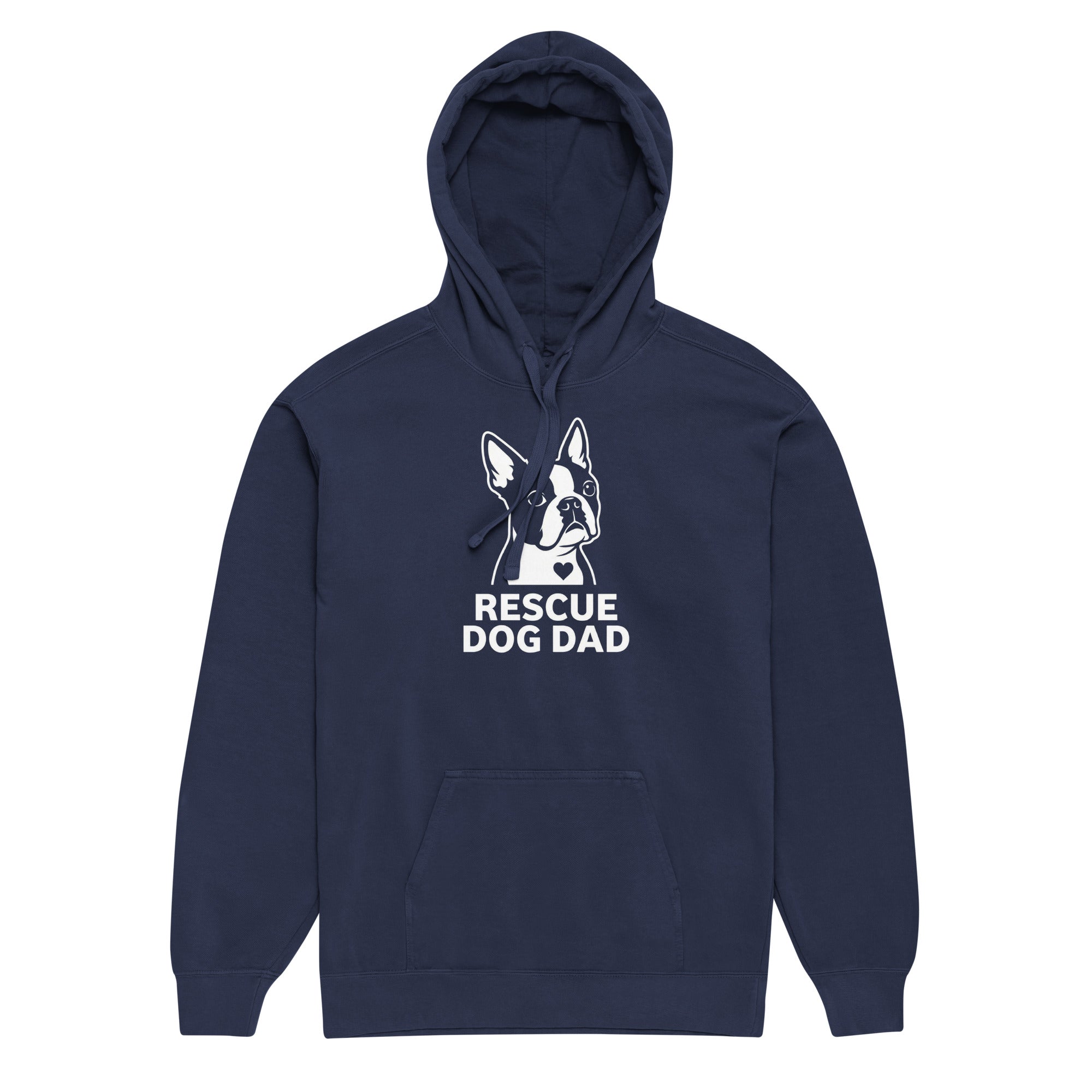 Rescue Dog Dad Garment-Dyed Hoodie .