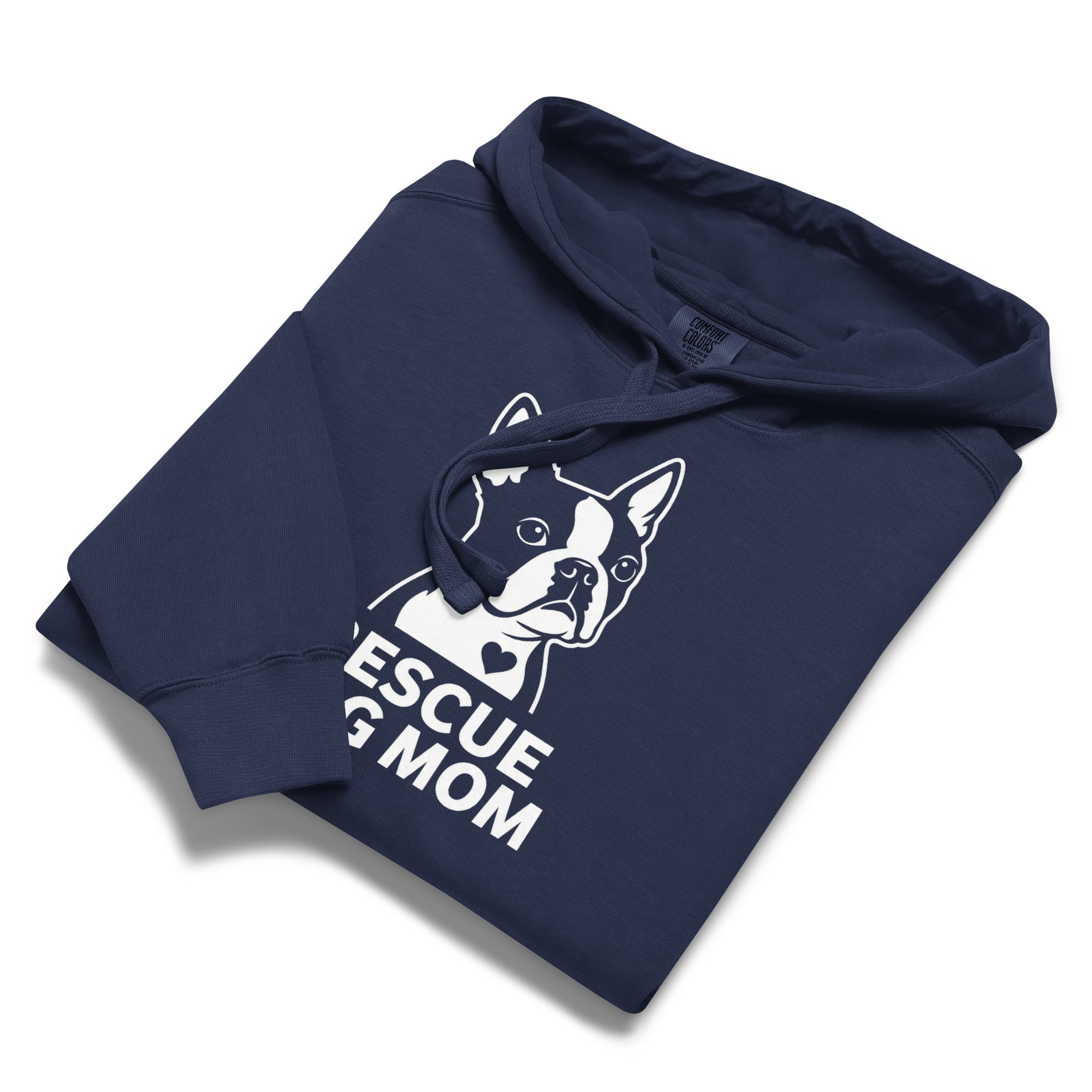 Rescue Dog Mom Garment-Dyed Hoodie .
