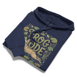 Frog Mode French Bulldog Unisex Garment-dyed Hoodie .