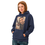 Custom Caricature Dog And Owner Portrait Unisex Garment-dyed Hoodie .