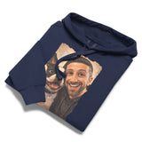 Custom Caricature Dog And Owner Portrait Unisex Garment-dyed Hoodie .