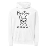 Boston Mama Mode Garment-Dyed Hoodie . White
