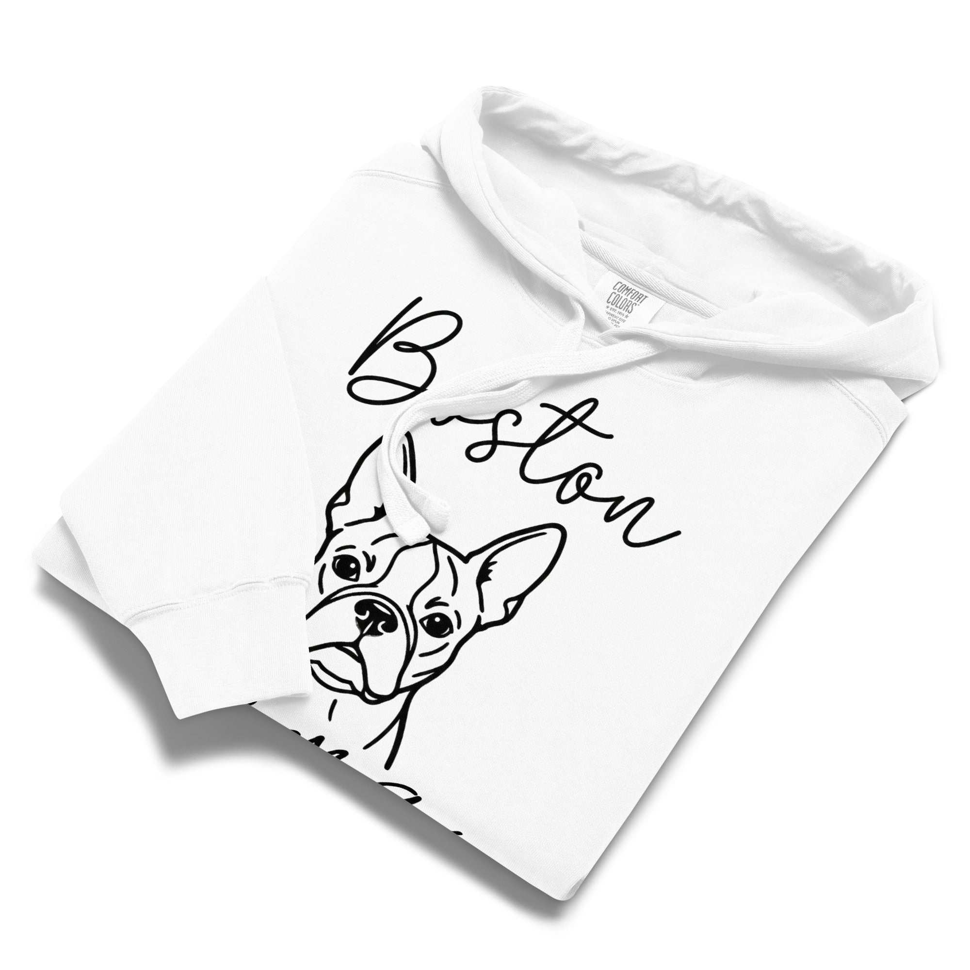 Boston Mama Mode Garment-Dyed Hoodie .