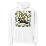 Frog Mode Boston Terrier Dog Frog Legs Unisex Garment-Dyed Hoodie . White