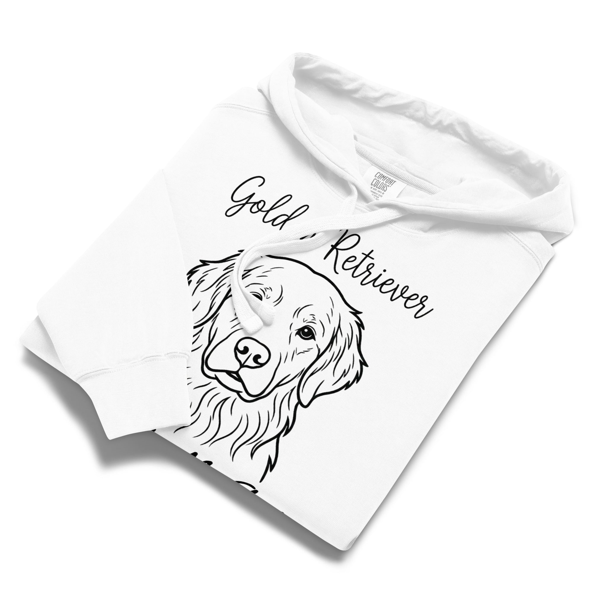Golden Retriever Mama Mode Garment-dyed Hoodie .