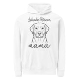 Labrador Retriever Mama Mode Garment-dyed Hoodie . White