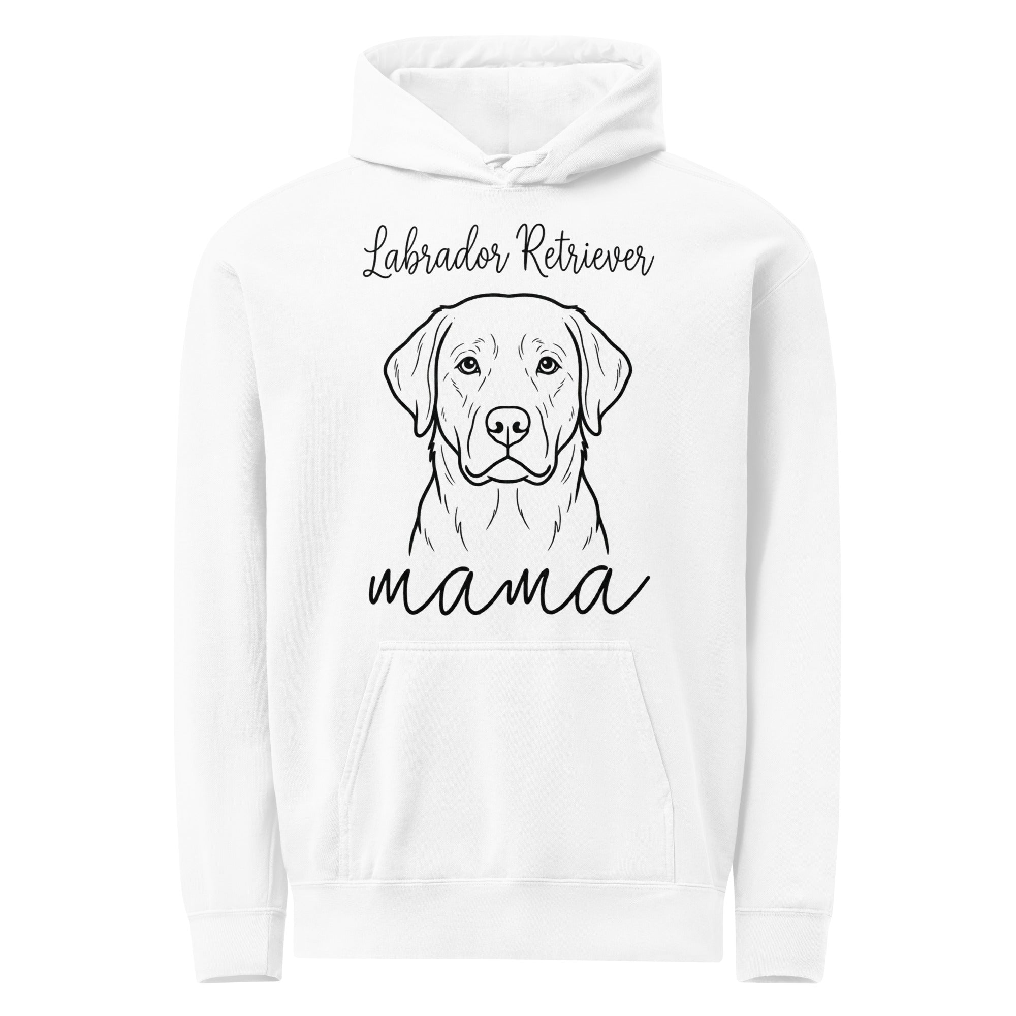Labrador Retriever Mama Mode Garment-dyed Hoodie . White
