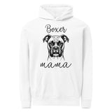 Boxer Mama Mode Unisex Garment-dyed Hoodie . White