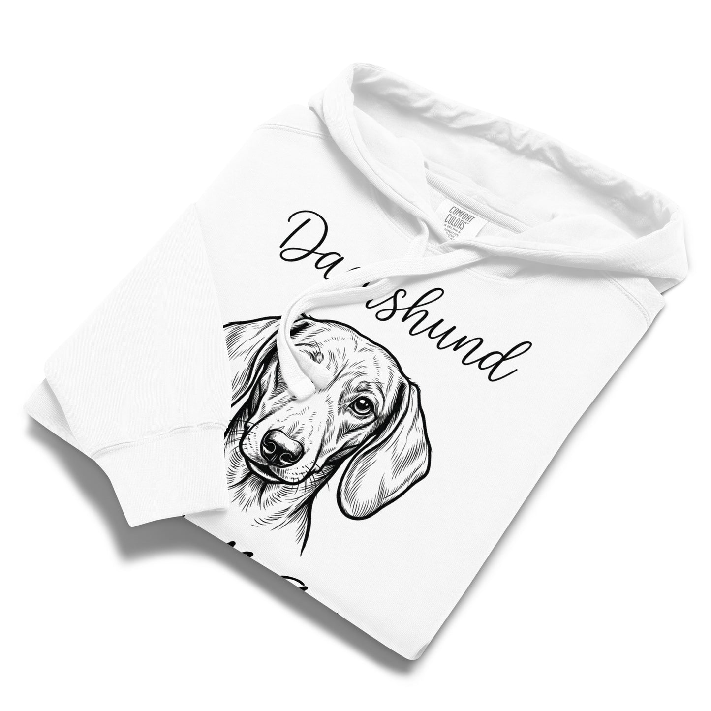 Dachshund Mama Mode Garment-dyed Hoodie .