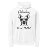 Chihuahua Mama Mode Garment-dyed Hoodie . White
