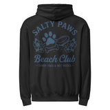 Salty Paws Beach Club Sandy Toes & Wet Noses Garment-dyed Lightweight Hoodie . Black