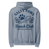Salty Paws Beach Club Sandy Toes & Wet Noses Garment-dyed Lightweight Hoodie . Blue Jean