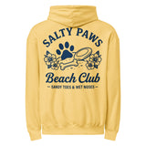 Salty Paws Beach Club Sandy Toes & Wet Noses Garment-dyed Lightweight Hoodie . Butter