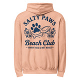 Salty Paws Beach Club Sandy Toes & Wet Noses Garment-dyed Lightweight Hoodie . Peachy