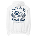 Salty Paws Beach Club Sandy Toes & Wet Noses Garment-dyed Lightweight Hoodie . White