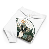 Life Is Better Around the Campfire Boston Terrier Shirt, Camping Dog Lover Unisex Garment-dyed Lightweight Hoodie .