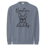Boston Daddy Mode Garment-Dyed Sweatshirt . Blue Jean