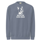 Rescue Dog Dad Garment-Dyed Sweatshirt . Blue Jean