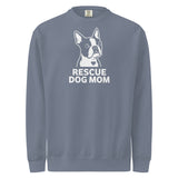 Rescue Dog Mom Garment-Dyed Sweatshirt . Blue Jean