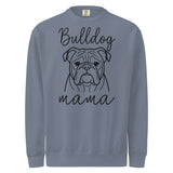 English Bulldog Mama Mode Garment-dyed Sweatshirt . Blue Jean