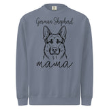 German Shepherd Mama Mode Garment-dyed Sweatshirt . Blue Jean