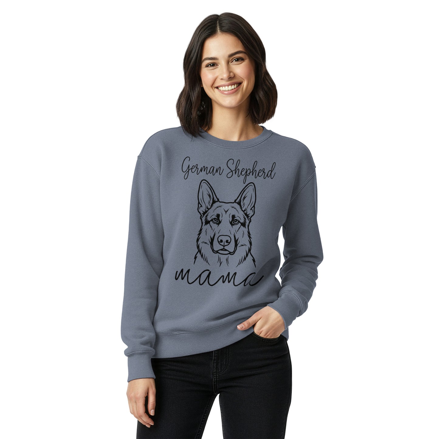 German Shepherd Mama Mode Garment-dyed Sweatshirt .