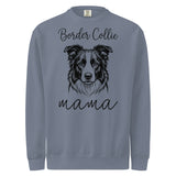 Border Collie Mama Mode Garment-dyed Sweatshirt . Blue Jean