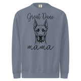 Great Dane Mama Mode Garment-dyed Sweatshirt . Blue Jean